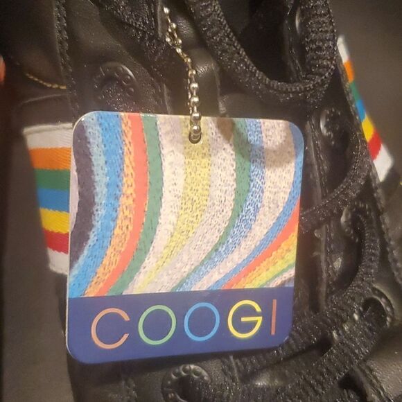 COOGI Black Leather Hi-Top Sneakers - Size 9 - Picture 7 of 12